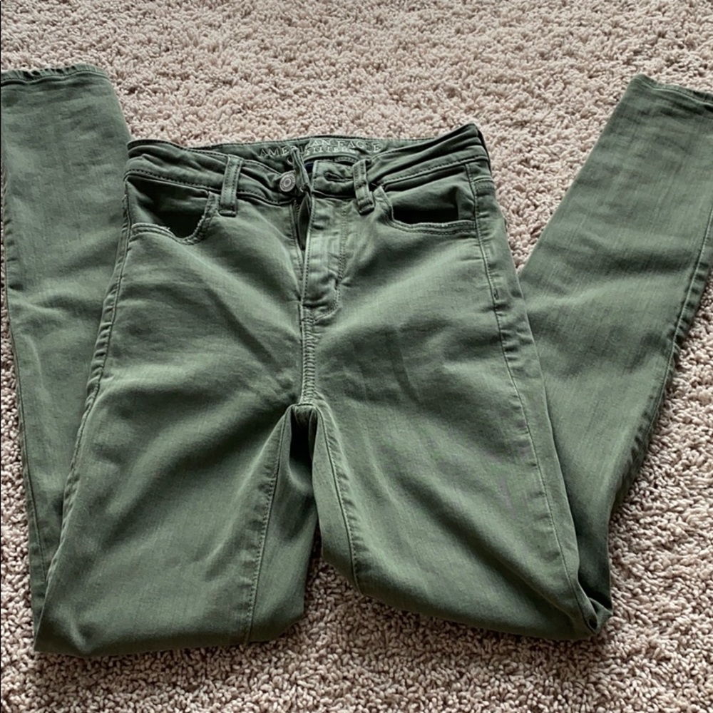 Green jeans